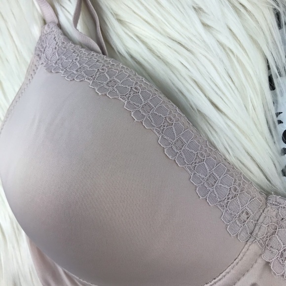 NWT : Rene Rofe : size : 36C : Blush pale light Pink Floral Lace Bra - Picture 4 of 8